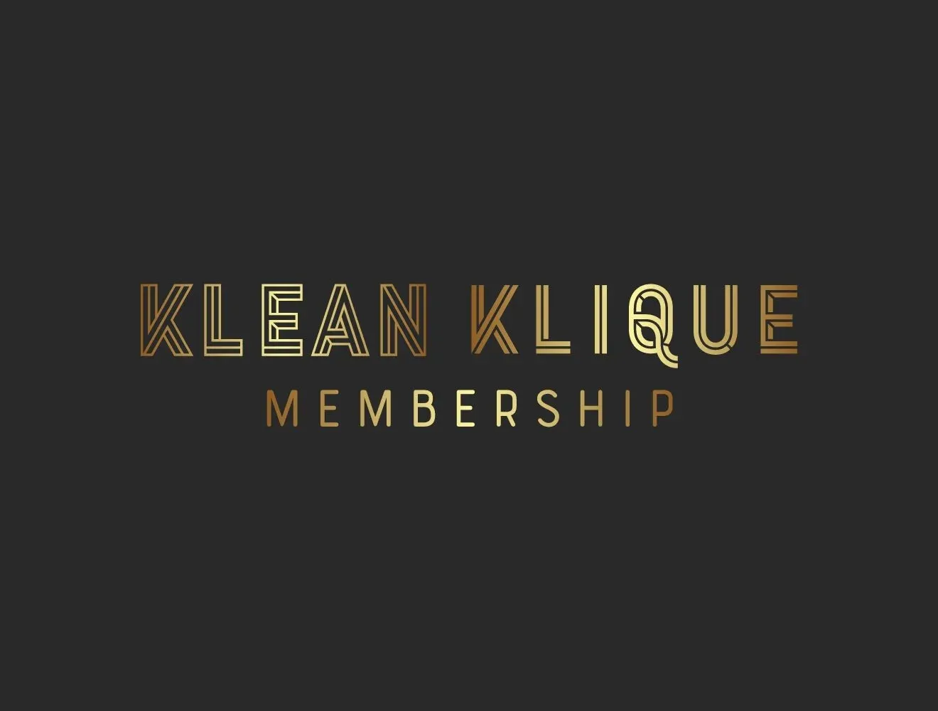 Klean Klique Membership card in gold on black
